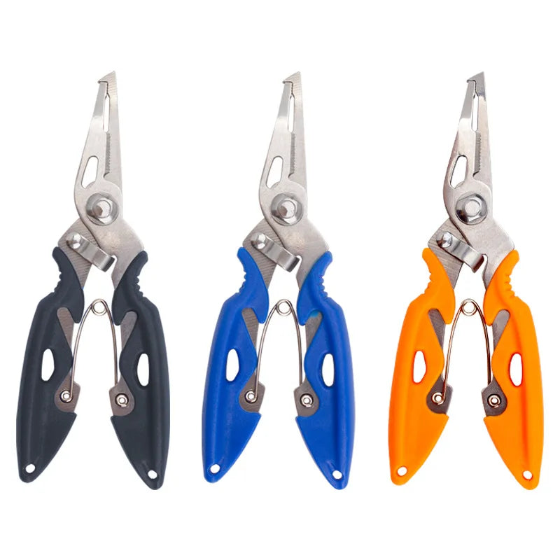 Oem Curved Mouth Lightweight Stainless Steel Multi Functional Fishing Pliers For Carp Fishing Line Shears & Fishhook Shears