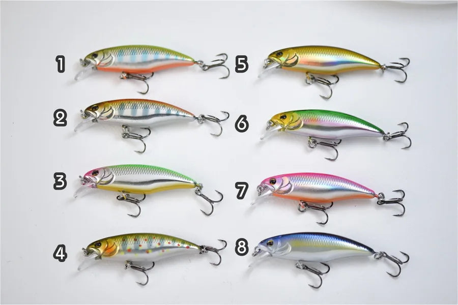1 Pcs Small Lures for Minnow Fishing Lure Japanese Style Bait 4.5g 52mm Slowly Sinking Minnow Mini Hard Bait for Perch Trout