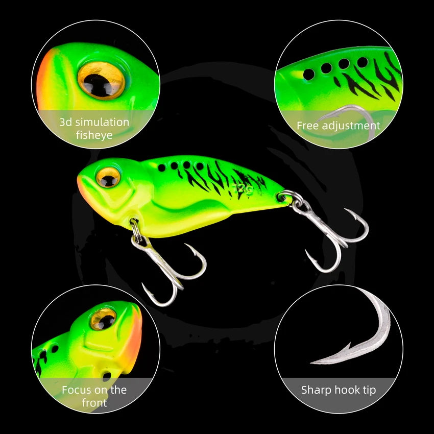 1Pcs Metal VIB vibration Bait Spinner Spoon Fishing Lures 5g 7g 10g 12g 14g Jigs Trout Winter Fishing Hard Baits Tackle Pesca