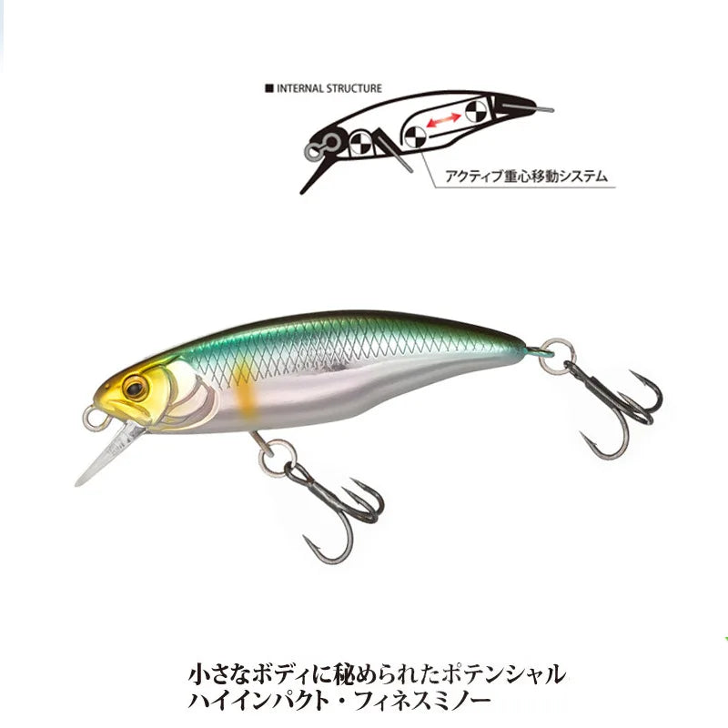 1 Pcs Small Lures for Minnow Fishing Lure Japanese Style Bait 4.5g 52mm Slowly Sinking Minnow Mini Hard Bait for Perch Trout