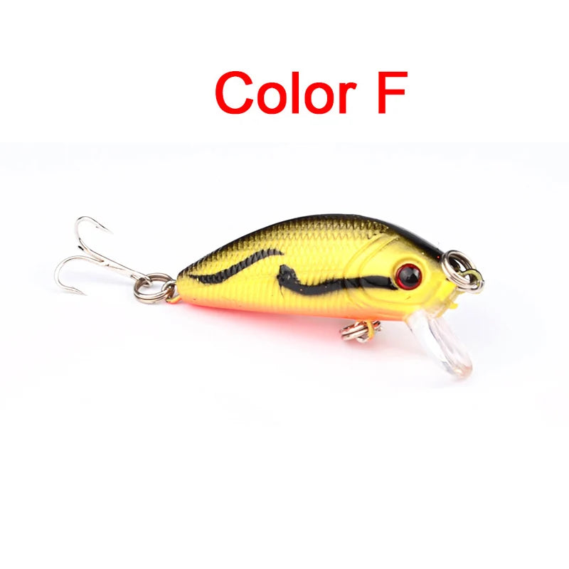 Fishing Lure Spinning 50mm 3.6g 3d Eyes Crankbait Wobbler Artificial Lures For Plastic Hard Bait Fishing Tackle Lure Set