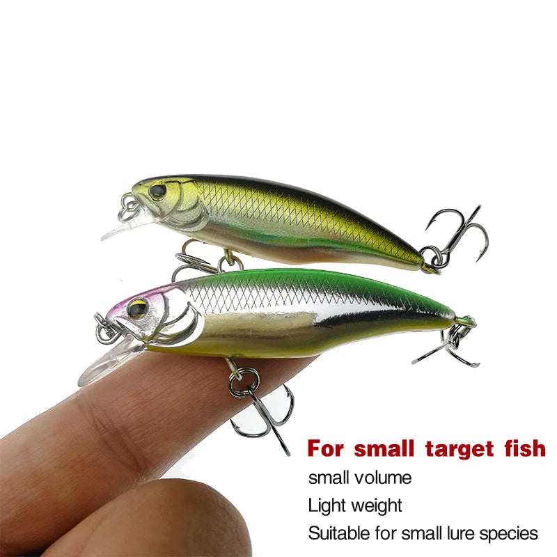 1 Pcs Small Lures for Minnow Fishing Lure Japanese Style Bait 4.5g 52mm Slowly Sinking Minnow Mini Hard Bait for Perch Trout