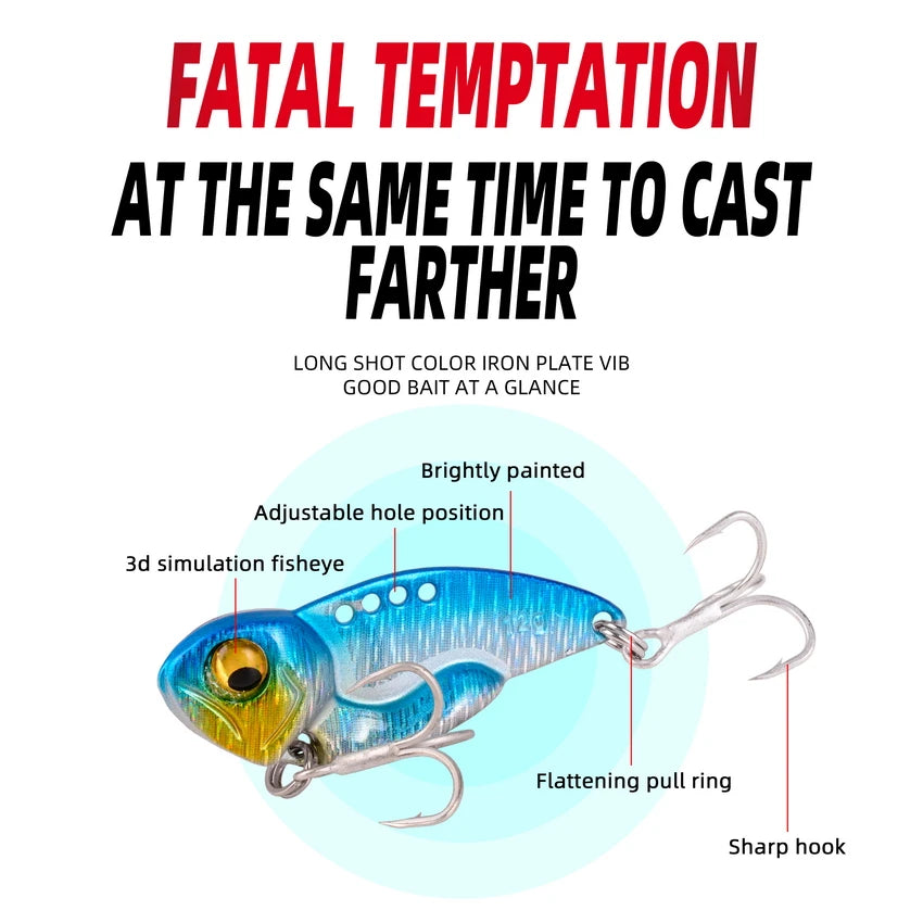 1Pcs Metal VIB vibration Bait Spinner Spoon Fishing Lures 5g 7g 10g 12g 14g Jigs Trout Winter Fishing Hard Baits Tackle Pesca