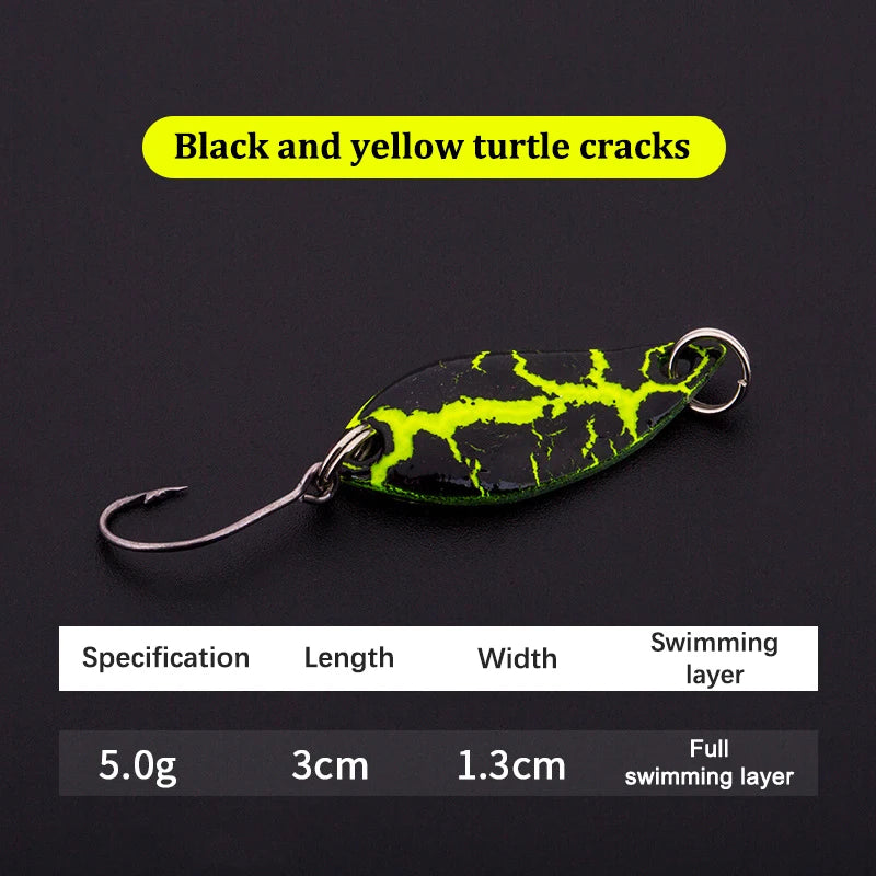 2.5g 3.5g 5.5g Spinner Spoon Fishing Lure Metal Rotating Sequins Wobbler Treble Hook Artificial Bait Carp Bass Pesca Tackle