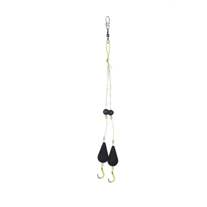 1Pcs Exceptional Bottom Reversed Twin Hook Fishing Bobber Set Perfect for Sea and River Angling