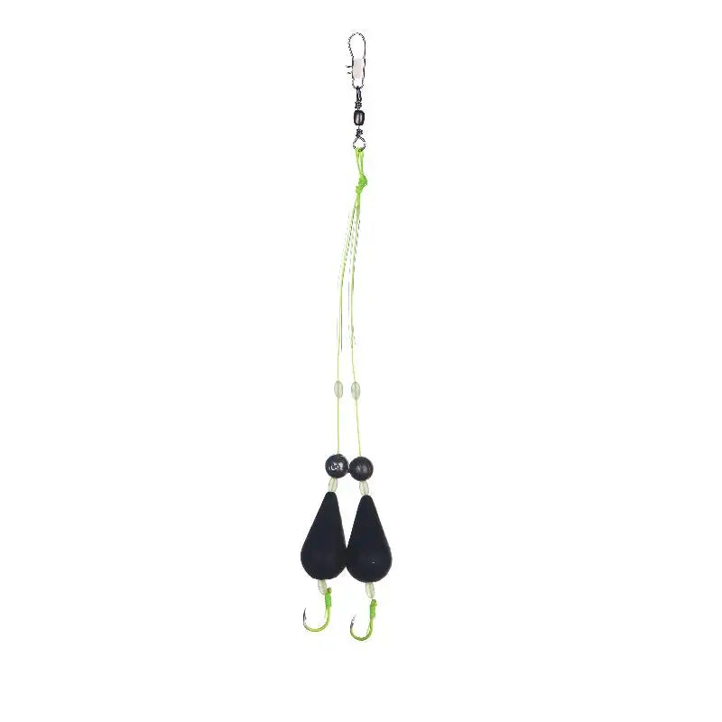 1Pcs Exceptional Bottom Reversed Twin Hook Fishing Bobber Set Perfect for Sea and River Angling