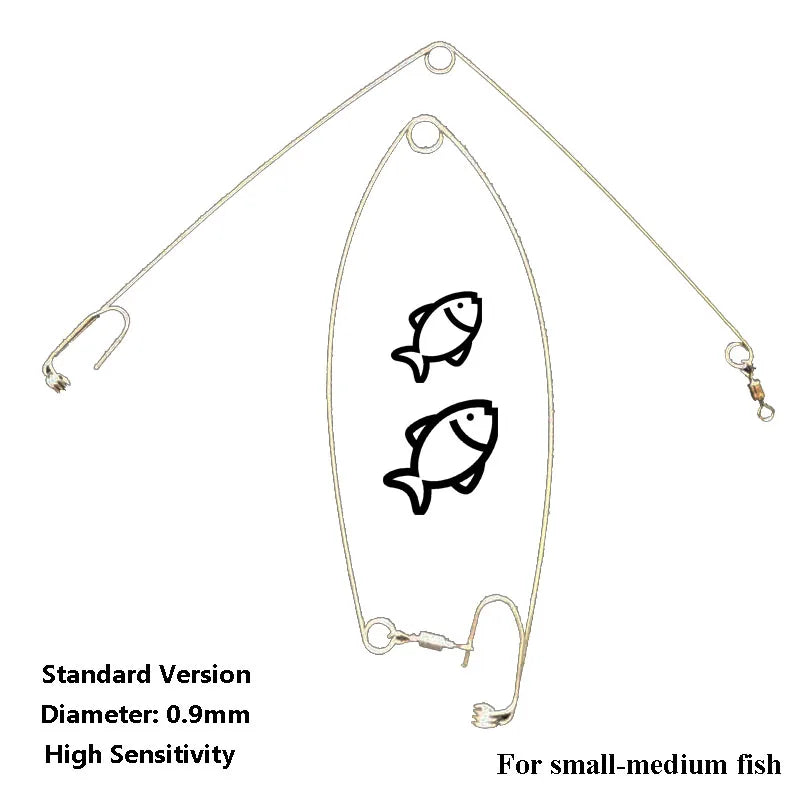 Automatic Fishing Spring Fish Hook Trigger Stainless Steel Bait Catch Fish Automatically Fish Trap Fishing Accessory Tackle FVIP