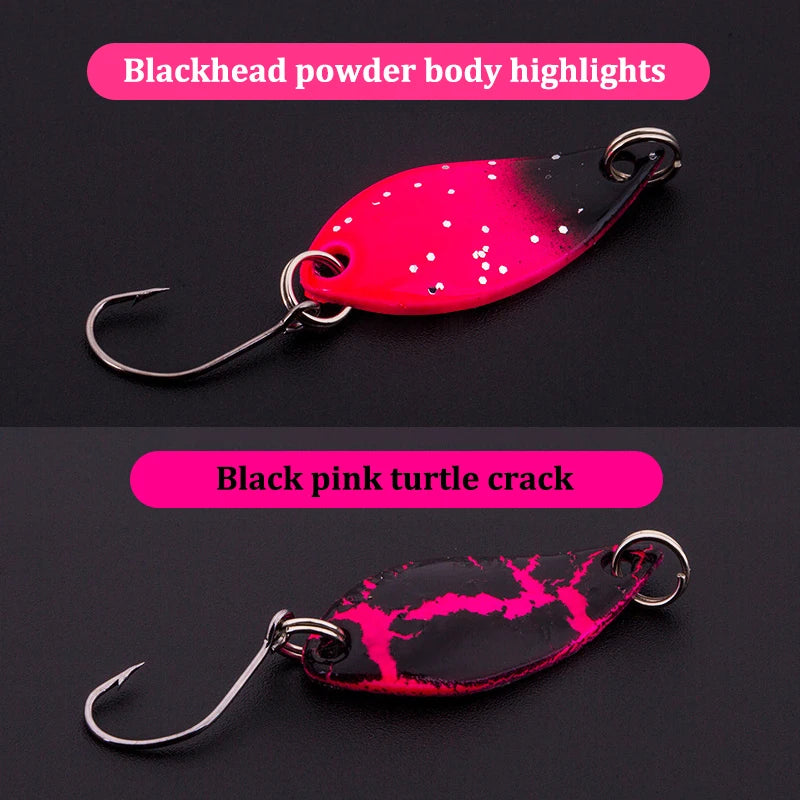 2.5g 3.5g 5.5g Spinner Spoon Fishing Lure Metal Rotating Sequins Wobbler Treble Hook Artificial Bait Carp Bass Pesca Tackle