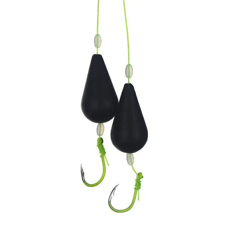 1Pcs Exceptional Bottom Reversed Twin Hook Fishing Bobber Set Perfect for Sea and River Angling