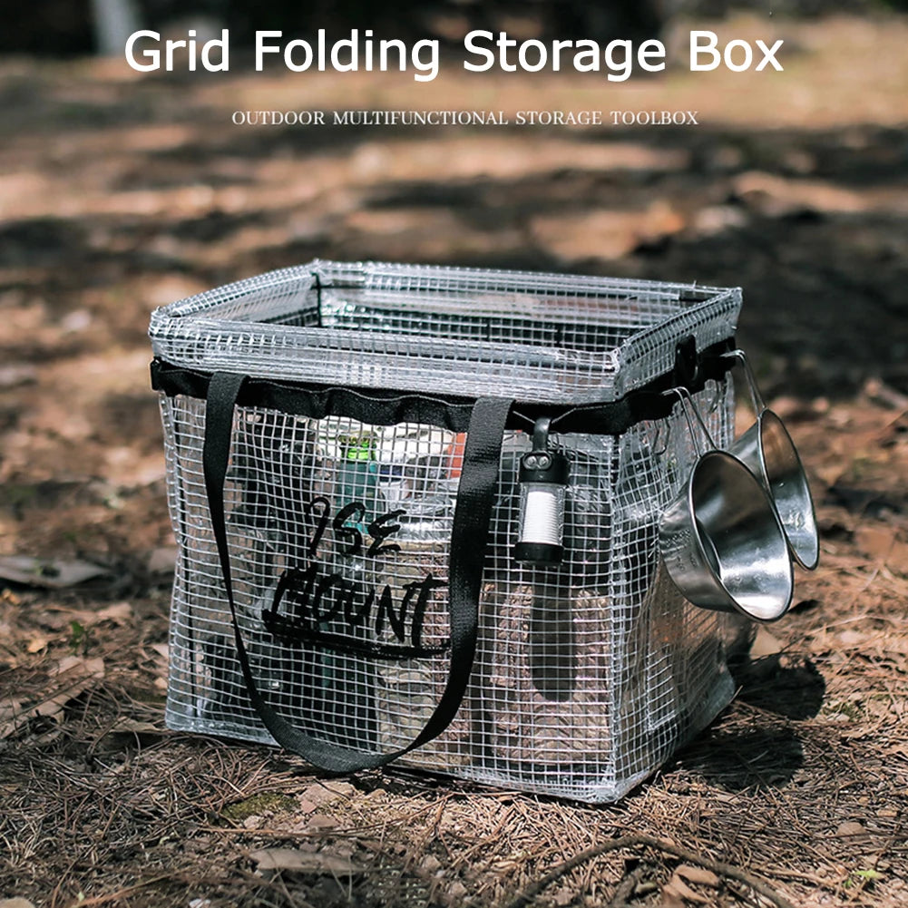 Portable Camping Storage Box Large Capacity Outdoor Camping Storage Box Multi-purpose Camping Organizer Bag Fishing Gear Storage