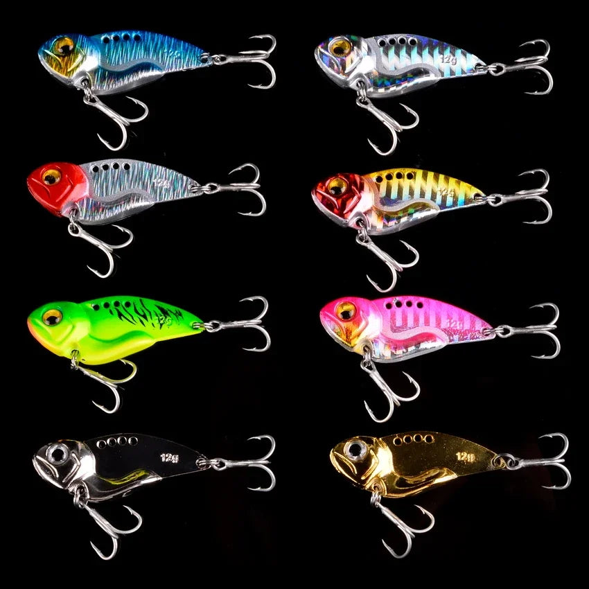 1Pcs Metal VIB vibration Bait Spinner Spoon Fishing Lures 5g 7g 10g 12g 14g Jigs Trout Winter Fishing Hard Baits Tackle Pesca