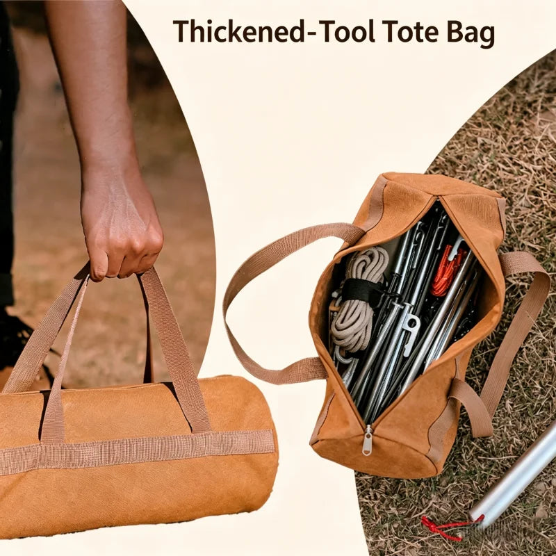 2026 New Travel Essential Camping Kit Cylinder Handheld Nail Bag Portable Organizing Bag Tent Nail Storage Bag