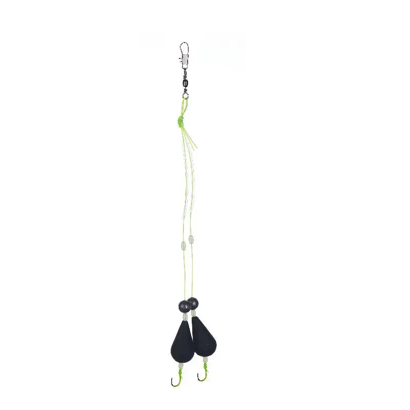 1Pcs Exceptional Bottom Reversed Twin Hook Fishing Bobber Set Perfect for Sea and River Angling