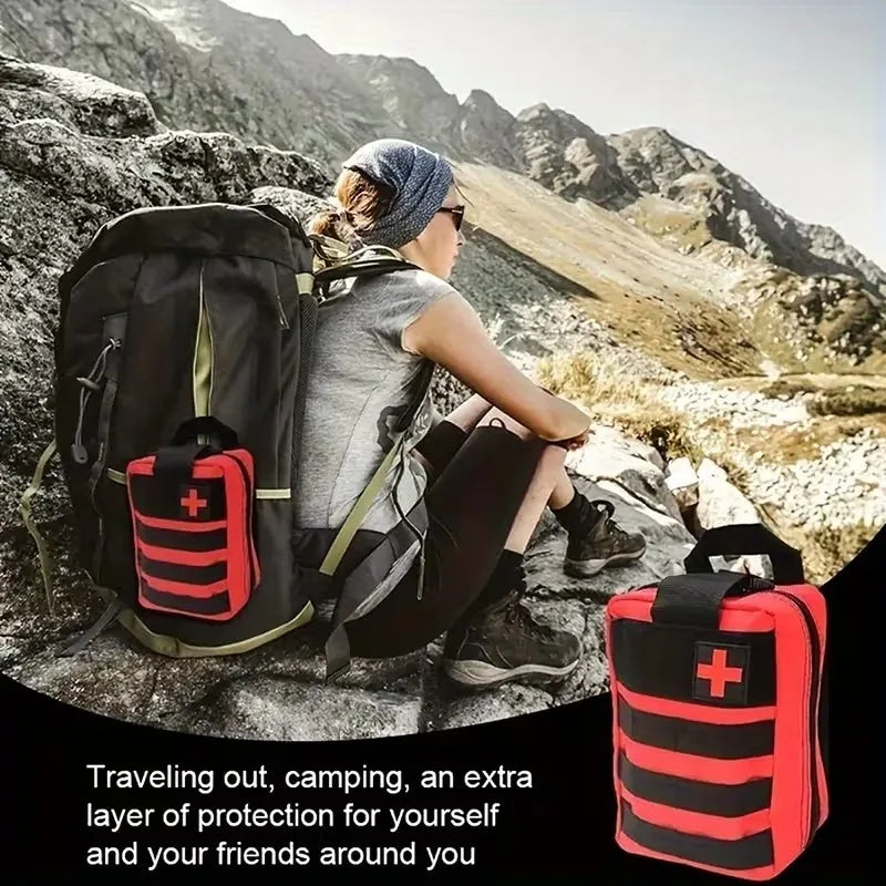 379pcs Camping First Aid Kit Portable Emergency Bag,Survival Carry-On for Outdoor Activities, Camping, Hunting, Hiking