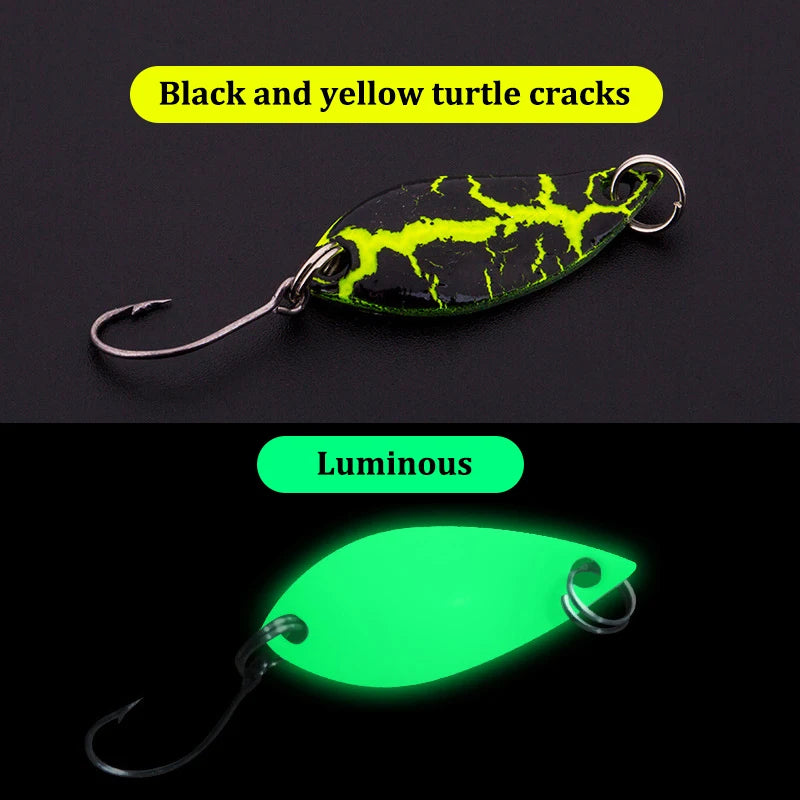 2.5g 3.5g 5.5g Spinner Spoon Fishing Lure Metal Rotating Sequins Wobbler Treble Hook Artificial Bait Carp Bass Pesca Tackle