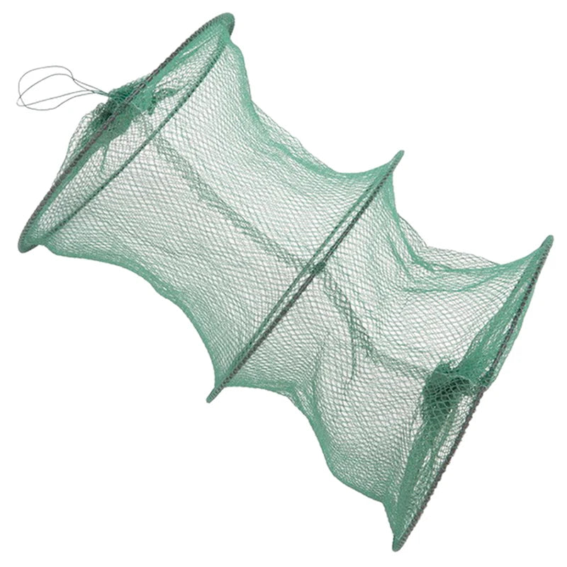 1pcs Folding Telescoping Quick-drying Nylon Mesh Fishing Basket Dip Nets Shrimp Cage Outdoor Fishing Tackle Gear For Fish J5A2