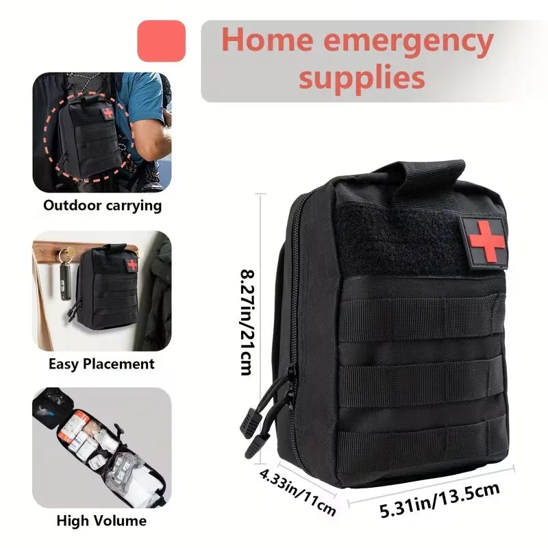379pcs Camping First Aid Kit Portable Emergency Bag,Survival Carry-On for Outdoor Activities, Camping, Hunting, Hiking