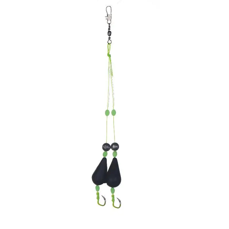 1Pcs Exceptional Bottom Reversed Twin Hook Fishing Bobber Set Perfect for Sea and River Angling