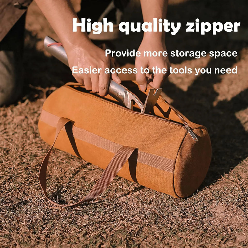 2026 New Travel Essential Camping Kit Cylinder Handheld Nail Bag Portable Organizing Bag Tent Nail Storage Bag