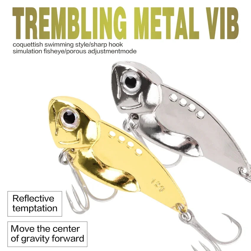 1Pcs Metal VIB vibration Bait Spinner Spoon Fishing Lures 5g 7g 10g 12g 14g Jigs Trout Winter Fishing Hard Baits Tackle Pesca