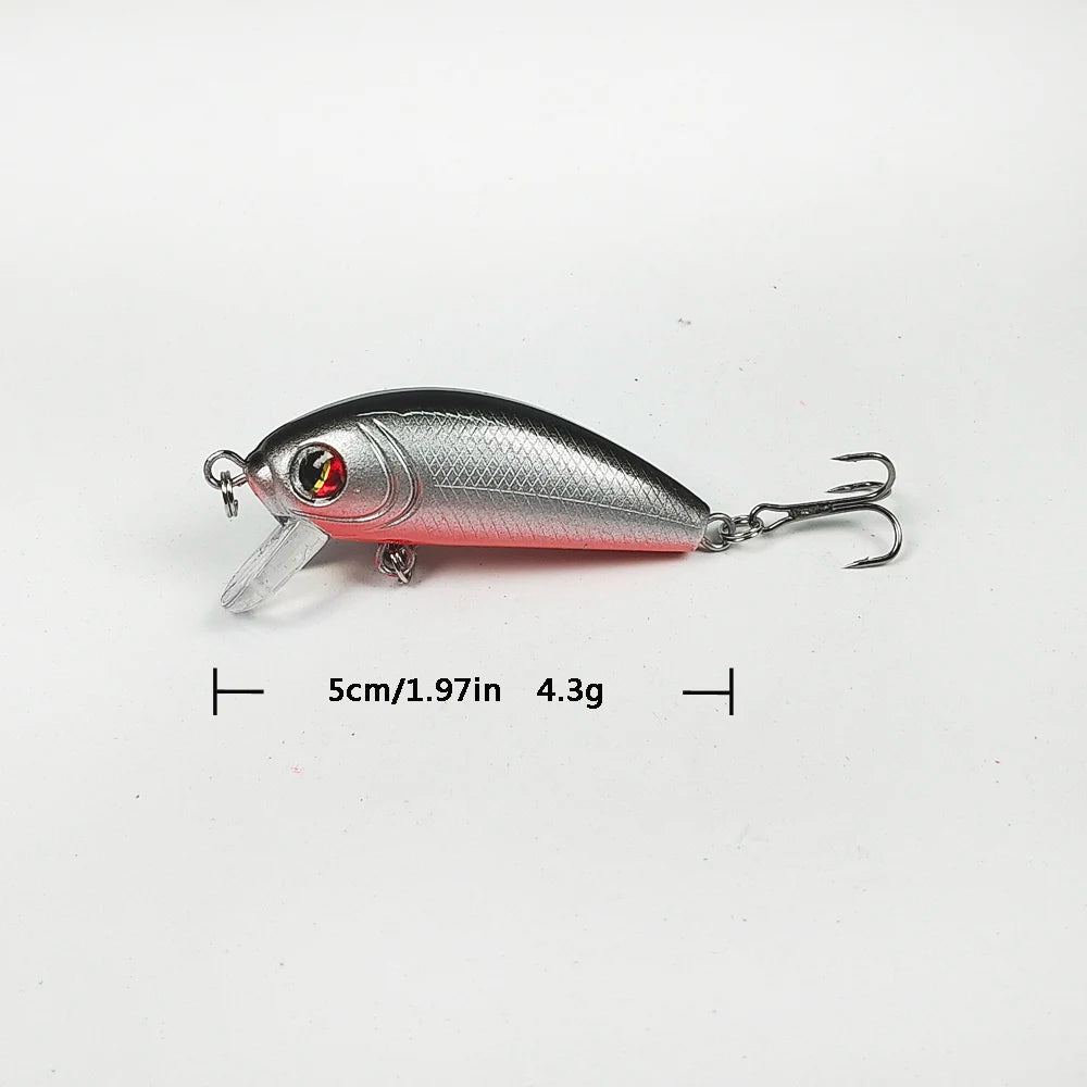 Fishing Lure Spinning 50mm 3.6g 3d Eyes Crankbait Wobbler Artificial Lures For Plastic Hard Bait Fishing Tackle Lure Set