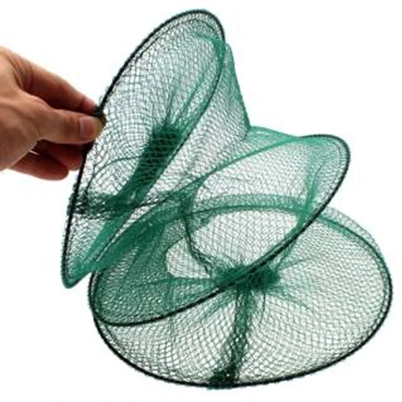 1pcs Folding Telescoping Quick-drying Nylon Mesh Fishing Basket Dip Nets Shrimp Cage Outdoor Fishing Tackle Gear For Fish J5A2