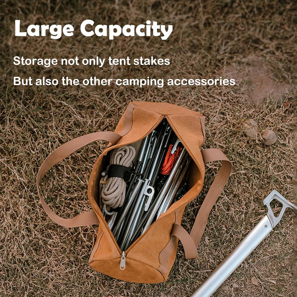 2026 New Travel Essential Camping Kit Cylinder Handheld Nail Bag Portable Organizing Bag Tent Nail Storage Bag