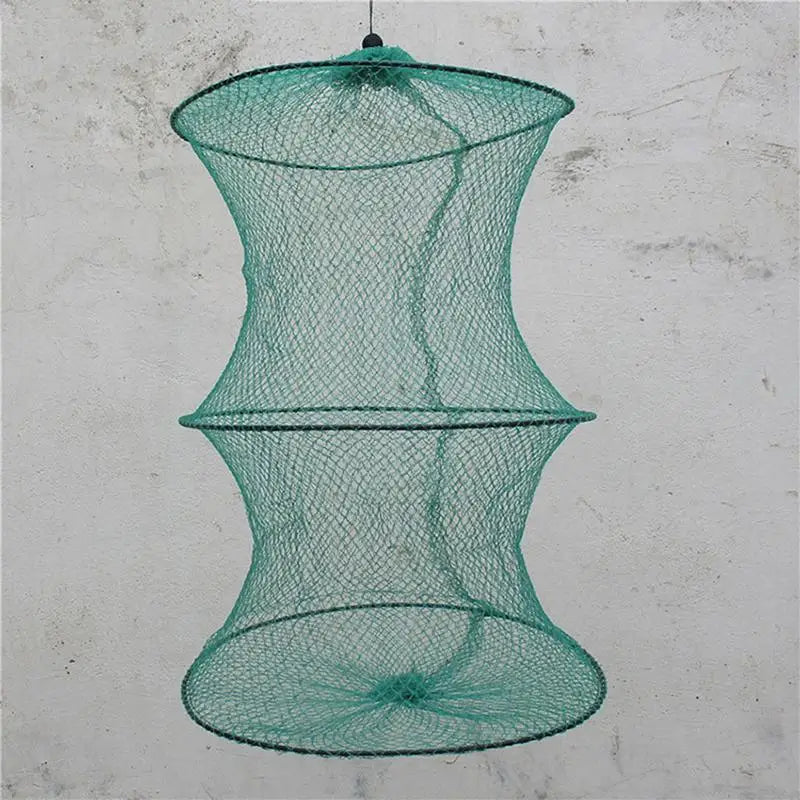 1pcs Folding Telescoping Quick-drying Nylon Mesh Fishing Basket Dip Nets Shrimp Cage Outdoor Fishing Tackle Gear For Fish J5A2
