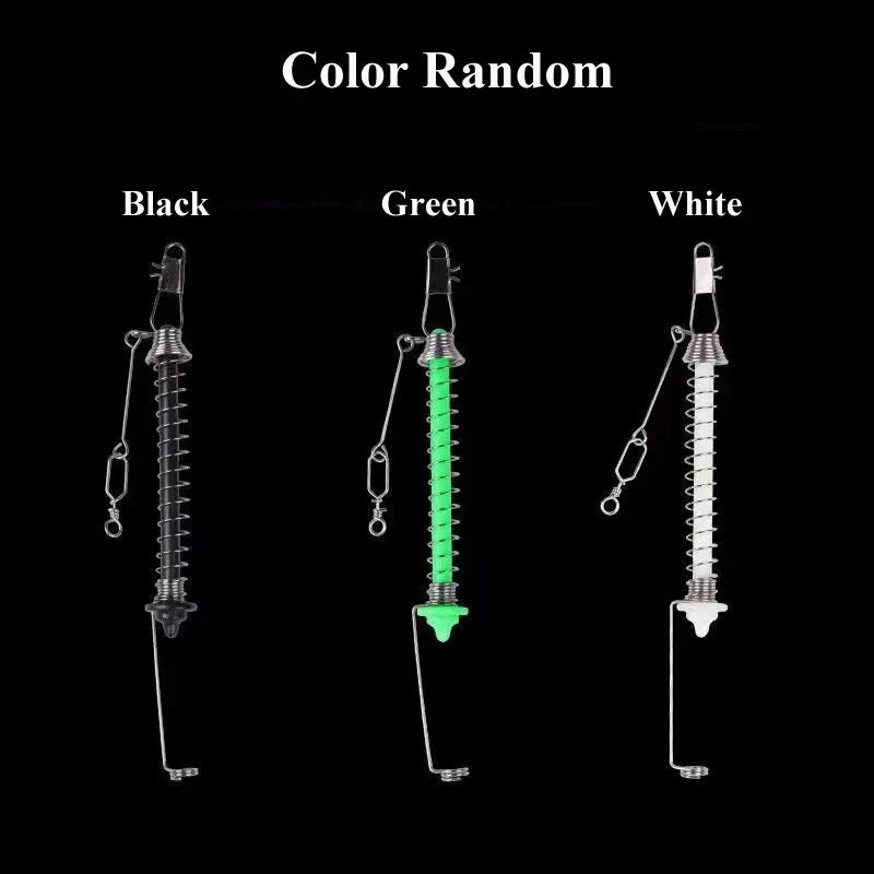 Automatic Fishing Spring Fish Hook Trigger Stainless Steel Bait Catch Fish Automatically Fish Trap Fishing Accessory Tackle FVIP