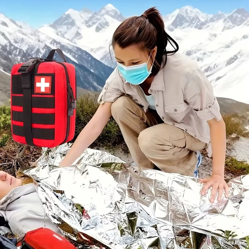 379pcs Camping First Aid Kit Portable Emergency Bag,Survival Carry-On for Outdoor Activities, Camping, Hunting, Hiking