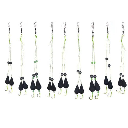 1Pcs Exceptional Bottom Reversed Twin Hook Fishing Bobber Set Perfect for Sea and River Angling