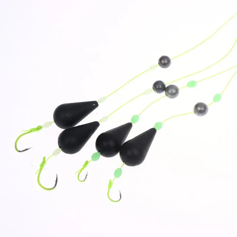 1Pcs Exceptional Bottom Reversed Twin Hook Fishing Bobber Set Perfect for Sea and River Angling
