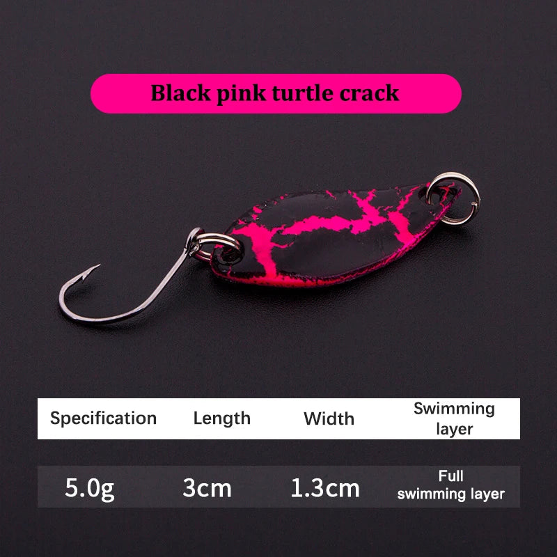 2.5g 3.5g 5.5g Spinner Spoon Fishing Lure Metal Rotating Sequins Wobbler Treble Hook Artificial Bait Carp Bass Pesca Tackle
