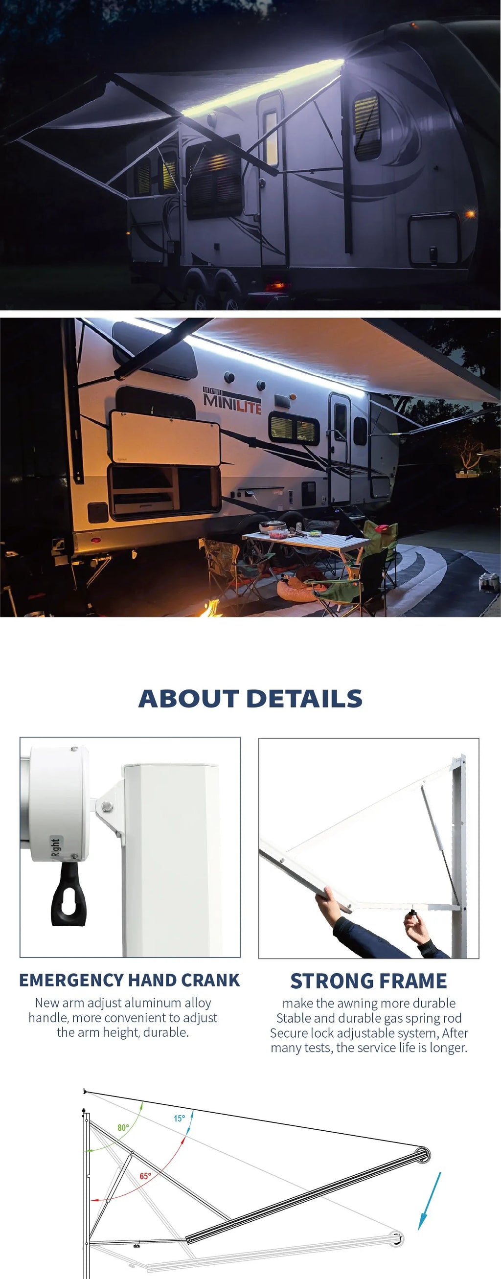Caravans Awning Camper Trailer Awning Motorhom Camping Equipment Travel Equipments