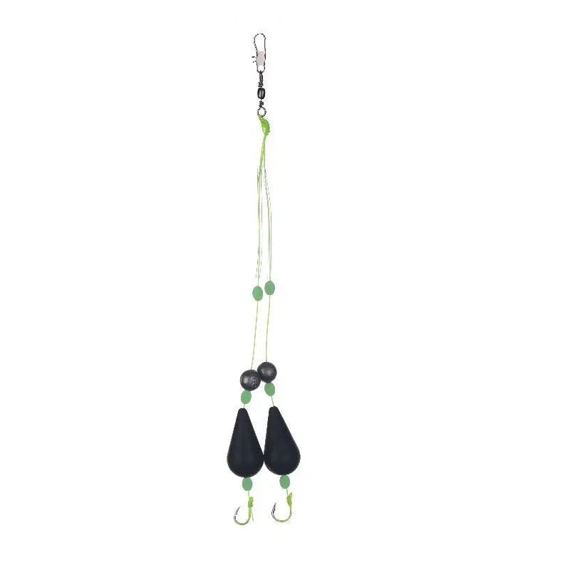 1Pcs Exceptional Bottom Reversed Twin Hook Fishing Bobber Set Perfect for Sea and River Angling