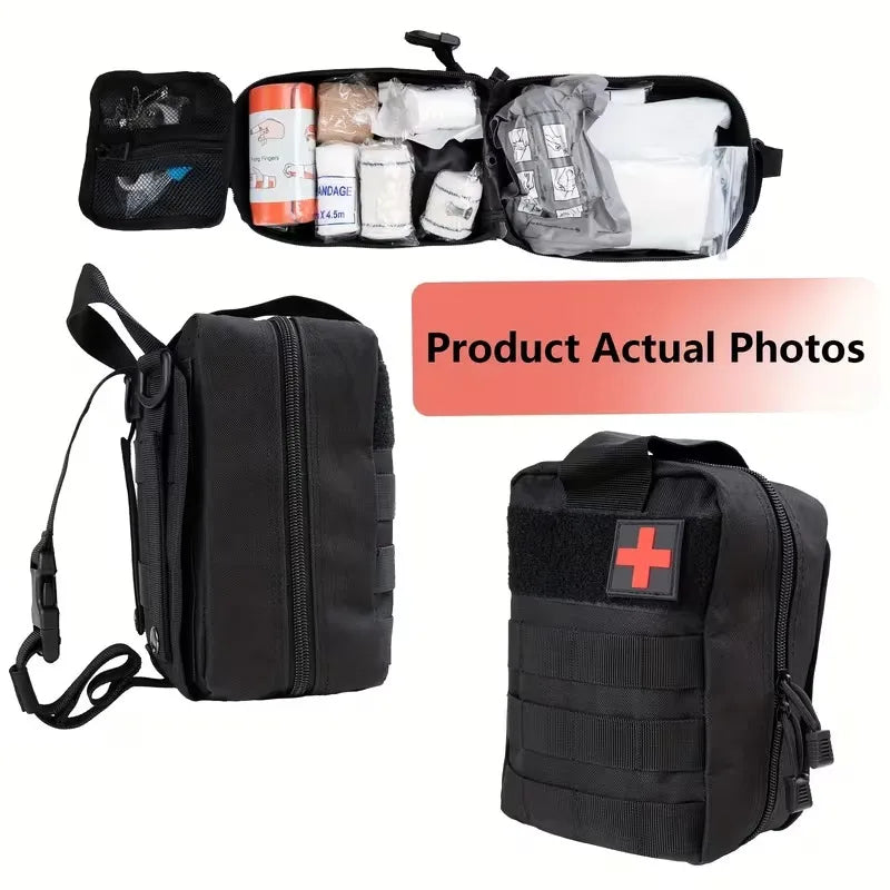 379pcs Camping First Aid Kit Portable Emergency Bag,Survival Carry-On for Outdoor Activities, Camping, Hunting, Hiking
