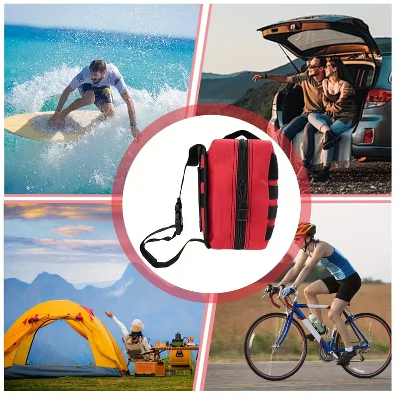 379pcs Camping First Aid Kit Portable Emergency Bag,Survival Carry-On for Outdoor Activities, Camping, Hunting, Hiking