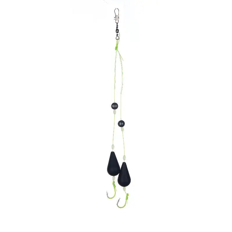 1Pcs Exceptional Bottom Reversed Twin Hook Fishing Bobber Set Perfect for Sea and River Angling