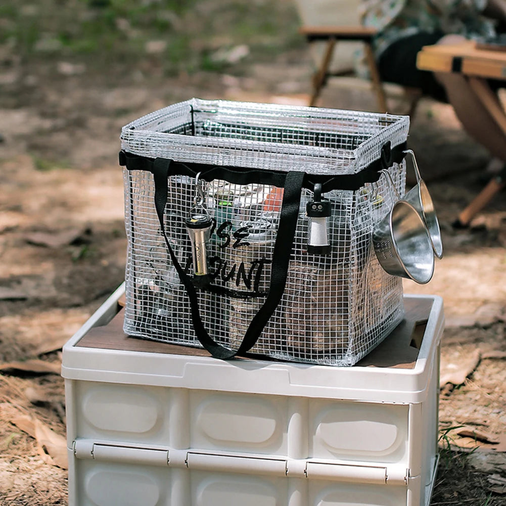 Portable Camping Storage Box Large Capacity Outdoor Camping Storage Box Multi-purpose Camping Organizer Bag Fishing Gear Storage