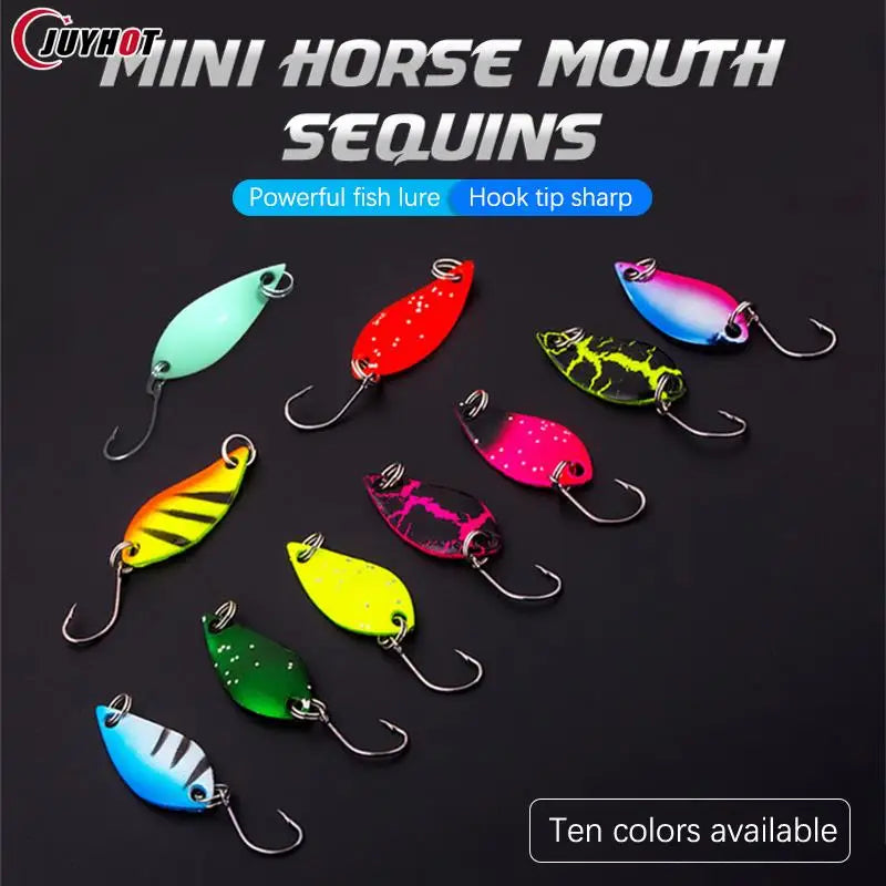 2.5g 3.5g 5.5g Spinner Spoon Fishing Lure Metal Rotating Sequins Wobbler Treble Hook Artificial Bait Carp Bass Pesca Tackle