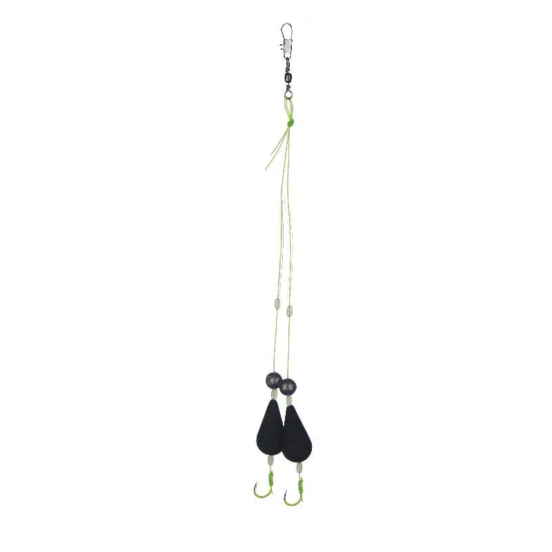1Pcs Exceptional Bottom Reversed Twin Hook Fishing Bobber Set Perfect for Sea and River Angling
