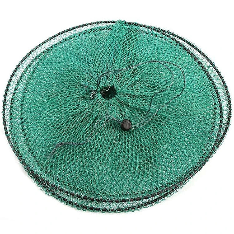 1pcs Folding Telescoping Quick-drying Nylon Mesh Fishing Basket Dip Nets Shrimp Cage Outdoor Fishing Tackle Gear For Fish J5A2